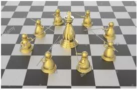 Beleaguer  - To surround someone in order to attack them.