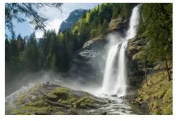 Cascade  - A fall of water usually from a great height.