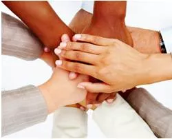 Collaborate  - Work jointly on an activity or project.