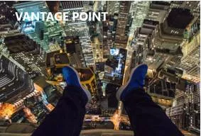 Vantage point  - A place or position affording a good view of something.