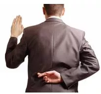 Disingenuous  - (of a person or their behaviour) slightly dishonest, or not speaking the complete truth.