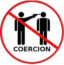 Coercive  - Relating to or using force or threats.