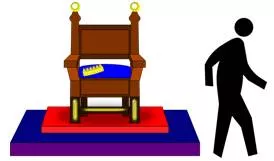 Abdication  - A formal resignation and renunciation of powers.
