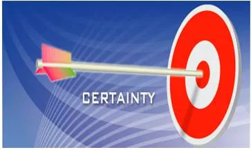 Certitude  - Meaning: absolute certainty or conviction that something is the case.