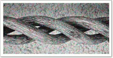 Intertwine  - Meaning: twist or twine together. (गुथना); connect or link (two or more things) closely.