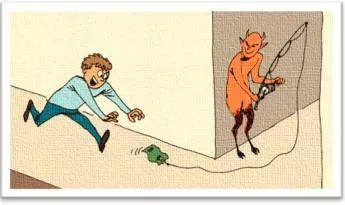 Temptation  - Meaning: a thing that attracts or tempts someone; the desire to do something, especially something wrong or unwise.