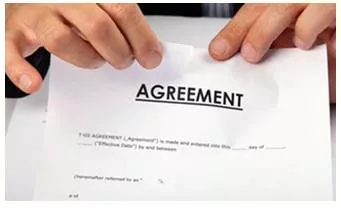 Renege  - Meaning: go back on a promise, undertaking, or contract.
