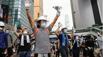 City on edge  on hong kong protests against extradition law