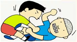 Scuffle  - Meaning: a short and sudden fight, especially one involving a small number of people