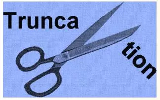 Truncate  - Meaning: to make something shorter or quicker.