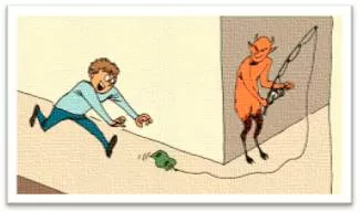 Temptation  - Meaning: the desire to do something, especially something wrong or unwise.