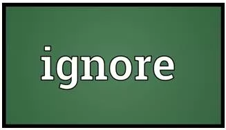 Overlook  - Meaning: ignore or disregard (something).