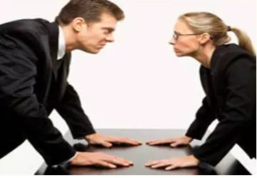 Confrontation  - Meaning: Situation in which there is an angry disagreement between people or groups who have different opinions.