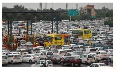 Congestion  - Meaning: The state of being crowded and full of traffic.