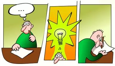 Invent - Meaning: To think of an idea, story etc that is not true, usually in order to deceive people.