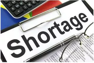 Deficit  - Meaning: shortage.