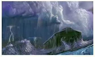 Deluge  - Meaning- A very large volume of something.