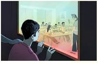 Seclusion  - Meaning- The state of being private or of having little contact with other people.