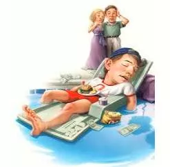 Squander  - Meaning-  To waste money, time, etc. in a stupid or careless way.