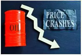 Slump  - Meaning- To fall in price, value, number, etc., suddenly and by a large amount.