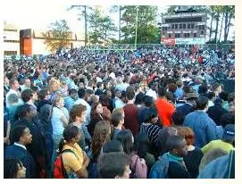 Drove  - Meaning- A large number of people or animals, often moving or doing something as a group.