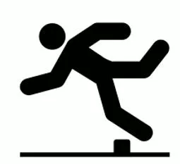 Stumble  - Meaning - Trip or momentarily lose one's balance.