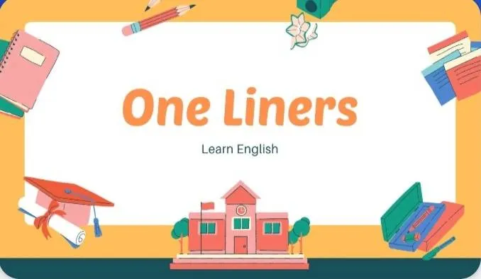 One liner for english