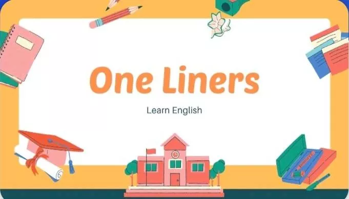 One liner for english