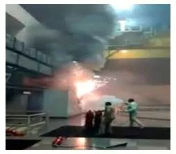 Failing on fires  on srisailam power plant accident