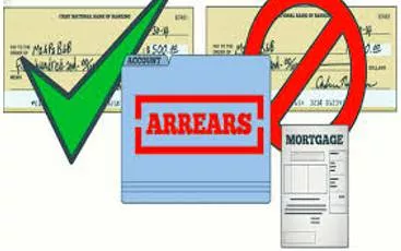 Arrears  - Money that somebody owes that they have not paid at the right time.