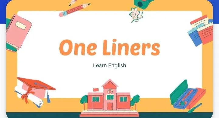 One liner for english