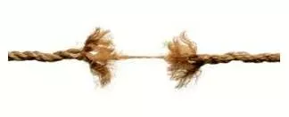 Unravel  - To start to fail or no longer stay together as a whole.