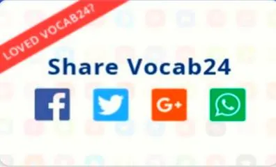 Share vocab24 app with your friends as sharing is caring 