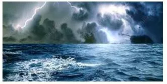 Brew  - (of an unwelcome event or situation) begin to develop.