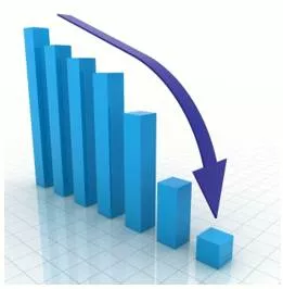 Dwindling  - Gradually diminishing in size, amount, or strength.