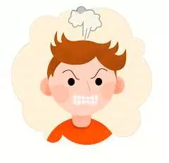 Simmer  - Show or feel barely suppressed anger or other strong emotion.