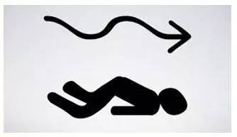 Squirm  - A wriggling movement.