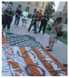 Desecration  - The act of damaging a holy thing or place or treating it without respect.