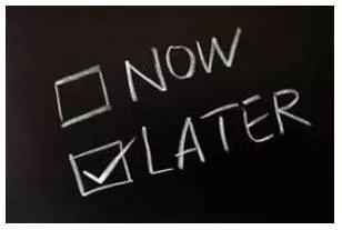 Back-Burner  - Postpone consideration of or action on.