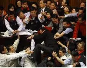 Mayhem  - Violent or extreme disorder; chaos.