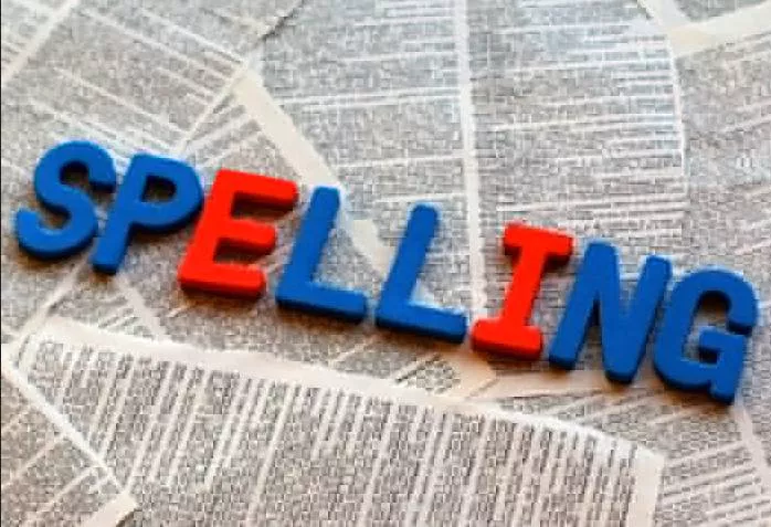 Spelling test of day
