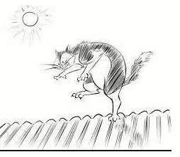 To be like a cat on a hot tin roof