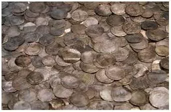 Hoard  - Accumulate (money or valued objects) and hide or store away.