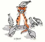 To put a cat among the pigeons