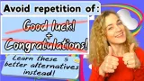 Better alternatives for congratulations 