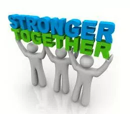 Synergy  - The extra energy, power, success, etc. that is achieved by two or more people, companies or elements working together, instead of on their own.