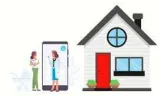 Doctor at the door  on doorstep health care delivery