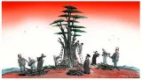 In free fall  on lebanon and its sectarian politics