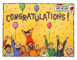 Expressing congratulations 