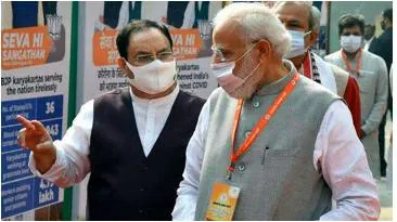 Bjp national executive throws down the gauntlet to the up opposition pulled in different directions by akhilesh  mayawati  priyanka